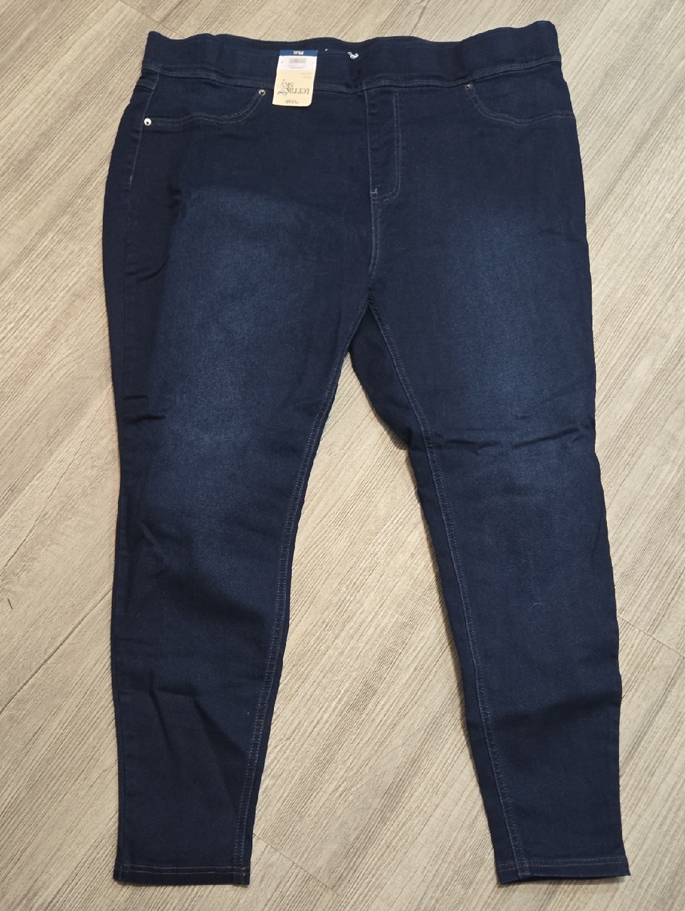 Terra & Sky 2X Navy Blue Pull-On Women's Jeggings